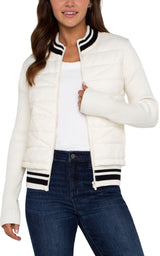 Quilted Sweater Jacket