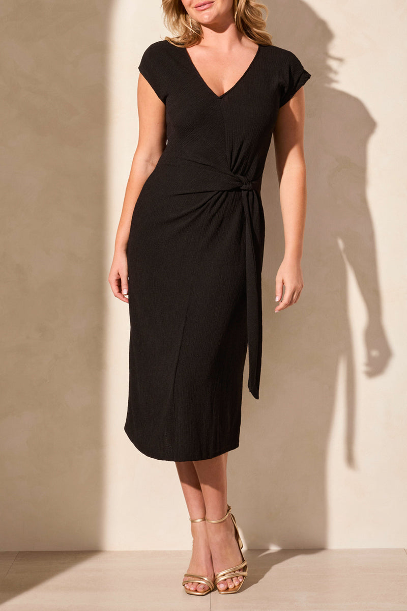 Short Sleeve Dress with Tie Front Hubba Hubba Sausalito Short Sleeve Dress with Tie Front Hubba Hubba Sausalito