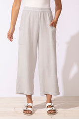Cotton Gauze Flood Pant