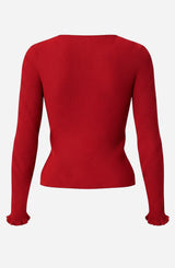Long Sleeve Sweetheart Neck Sweater