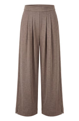 Pull-on Pleated Wide Leg