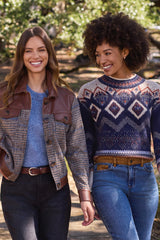 FAIR ISLE EYELASH KNIT SWEATER