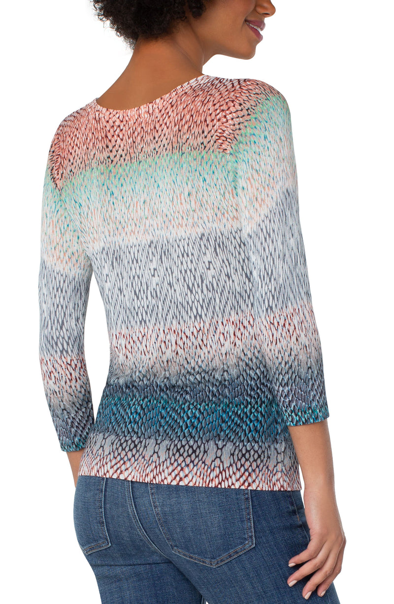 Ombre Python Print Sweater