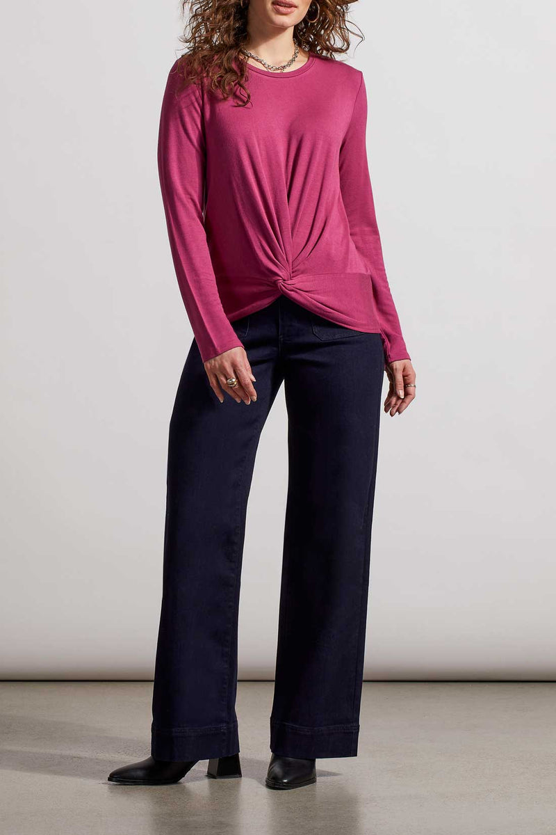 French Terry Knot Front Top