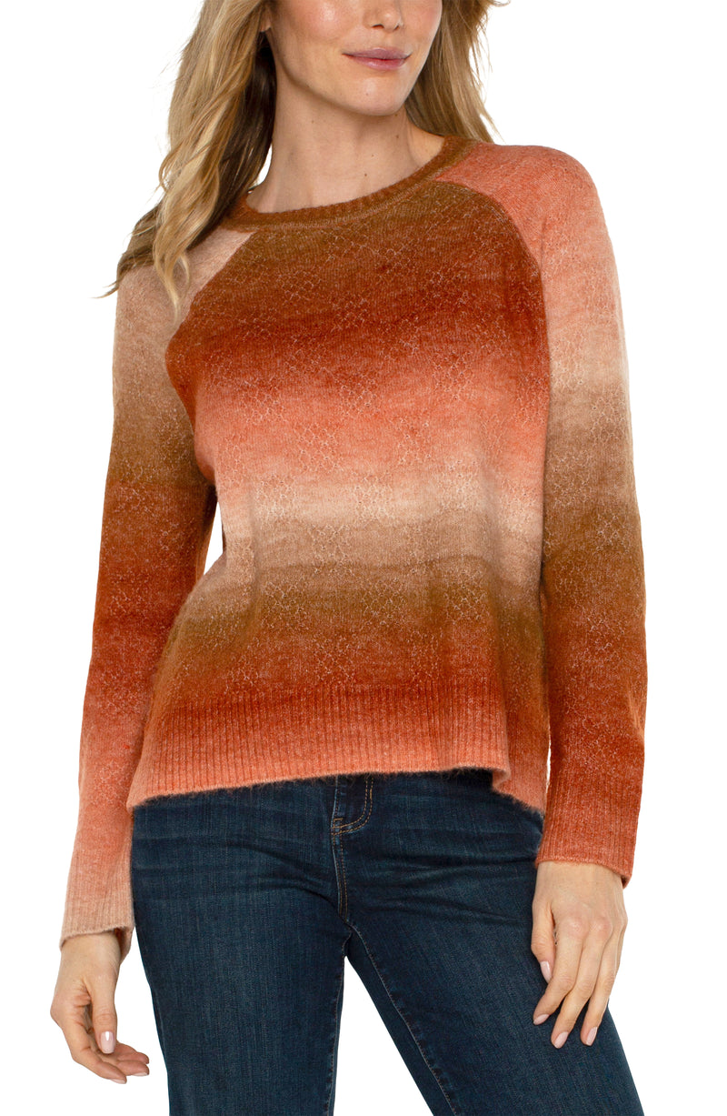 Raglan Sweater With Side Slits