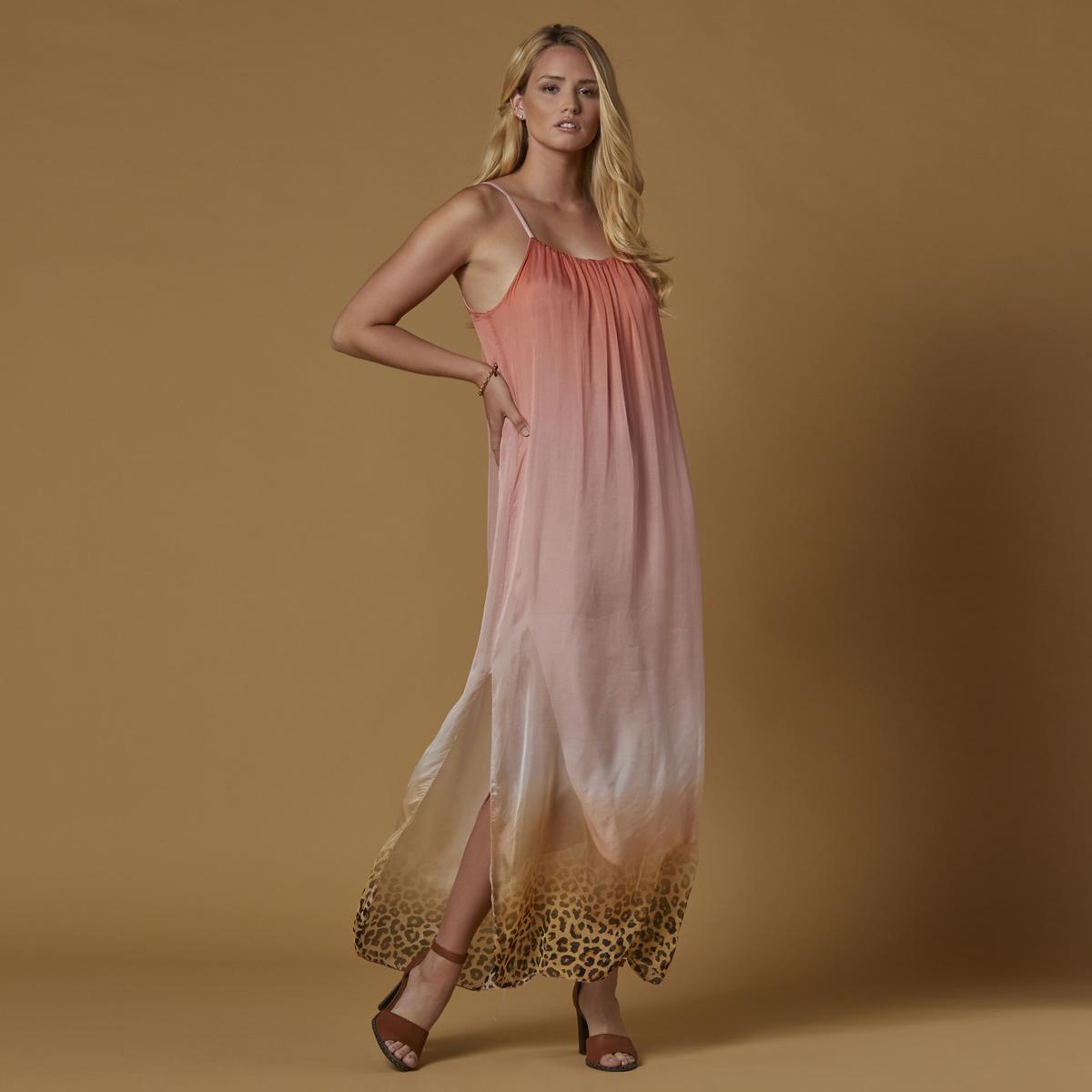 Pink Bebe Italian Silk Maxi Dress – Hubba Hubba Sausalito