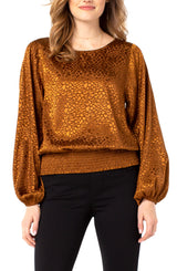 Liverpool Amber Blouse with Smocked Waistband