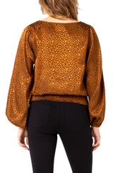 Liverpool Amber Blouse with Smocked Waistband
