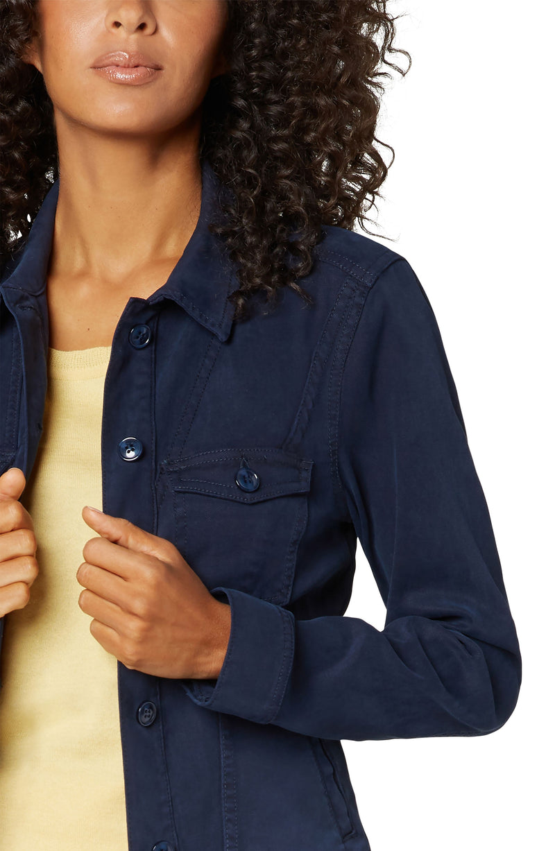 Classic Jacket with Angled Seaming